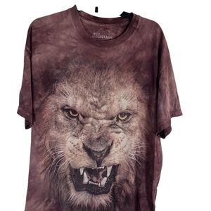 The Mountain Lion Face Nature Animal Shirt Size M
